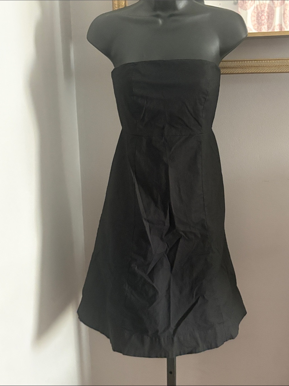 GAP Size 2 Strapless Black A Line Dress